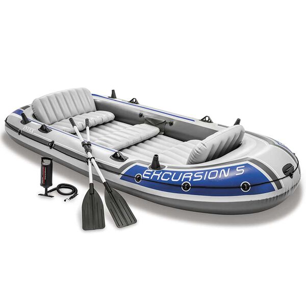 Intex Set de bote hinchable con remos y bomba Excursion 5