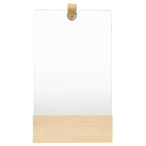 322802 Wall Mirror Solid Pinewood 23×395 cm 23 x 39.5 cm