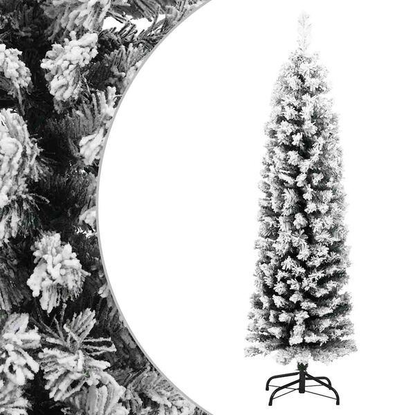 Árbol de Navidad artificial verde con nieve PVC 120 cm verde y blanco Básico 120 cm