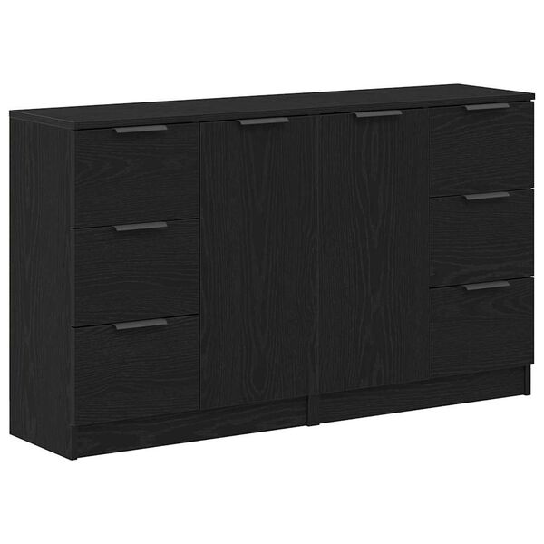 Aparador Roble Negro 120 x 30 x 70 cm Madera de ingeniería Roble negro