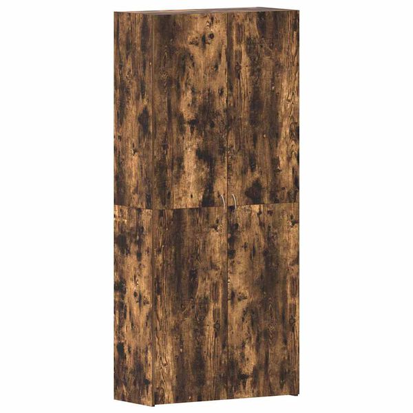 Armario para Zapatos con estante Multicolor 80 x 35.5 x 180 cm Roble ahumado