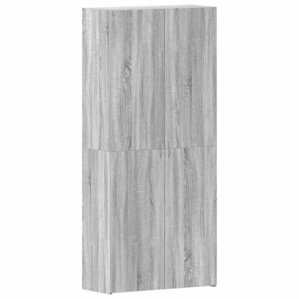 Armario para Zapatos con estante Gris 80 x 35.5 x 180 cm Gris sonoma
