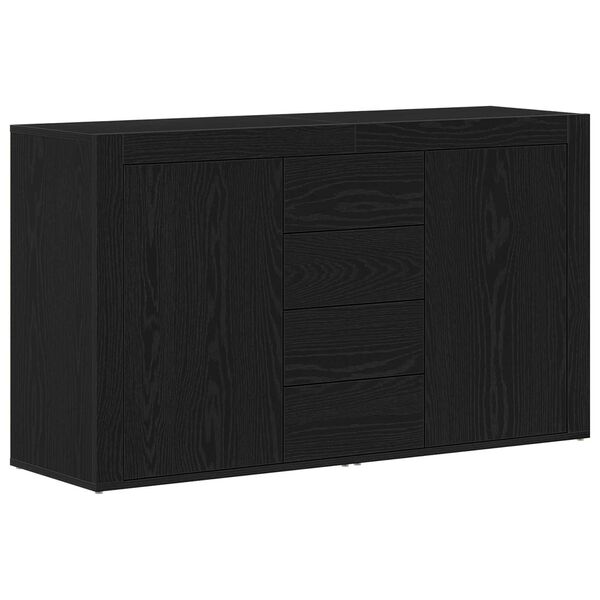 Aparador Roble Negro 120 x 36 x 69 cm Madera de ingeniería Roble negro