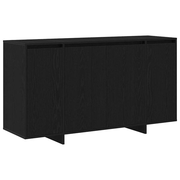 Aparador Roble Negro 135 x 41 x 75 cm Madera de ingeniería Roble negro