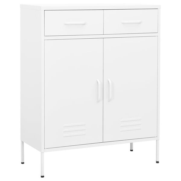 Armario almacenamiento acero blanco 80x35x1015 cm Blanco