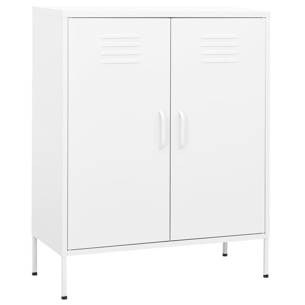 Armario almacenamiento acero blanco 80x35x1015 cm Blanco 336170
