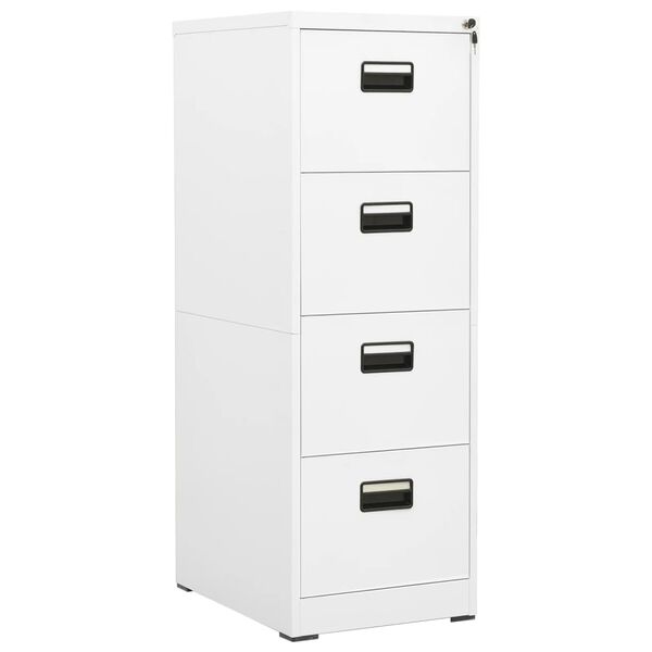 Armario archivador de acero blanco 46x62x133 cm Blanco 46 x 62 x 133 cm
