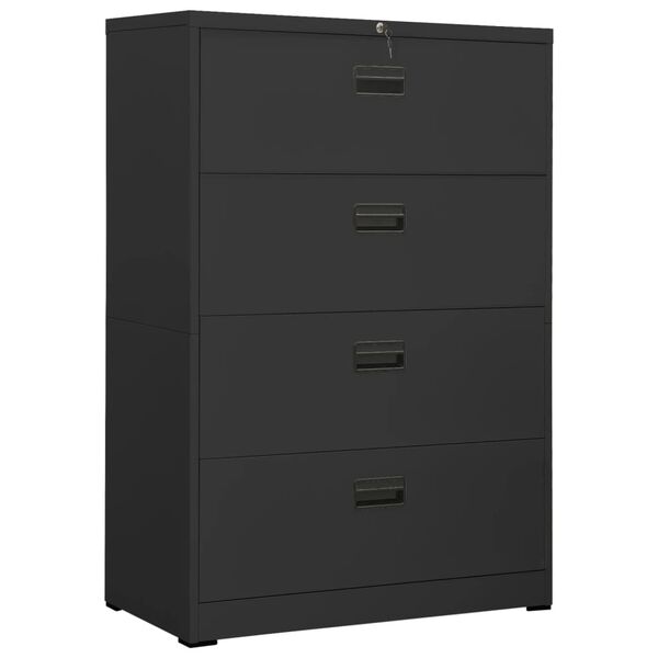 Armario archivador de acero antracita 90x46x134 cm Antracita 90 x 46 x 134 cm