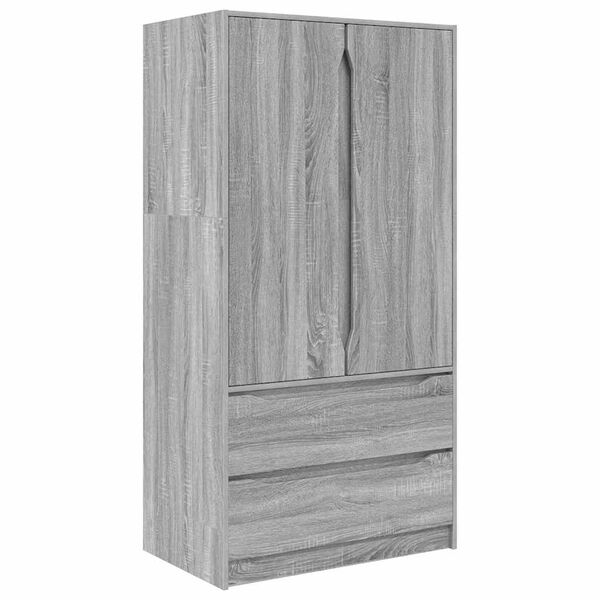 Armario Gris Sonoma 795 x 49 x 156 cm Madera de ingeniería Gris Sonoma