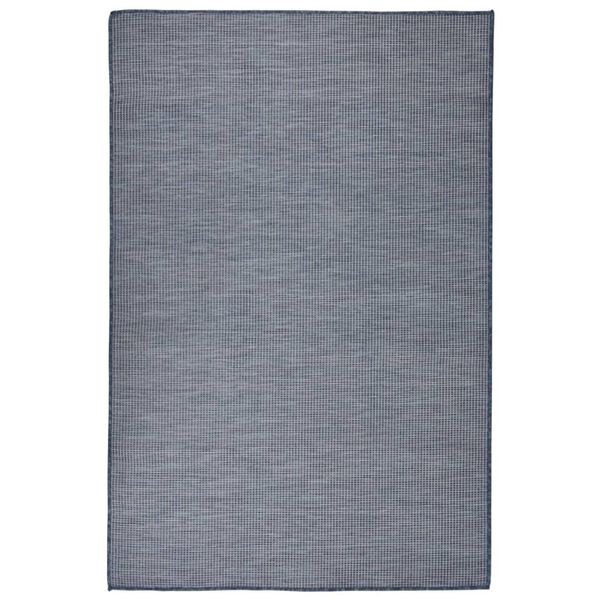 Alfombra de exterior de tejido plano azul 120×170 cm Azul 120 x 170 cm