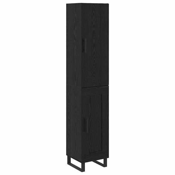 Alacena Roble Negro 345 x 34 x 180 cm Madera contrachapada Roble negro 1 puerta de madera