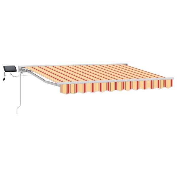 Armazón de toldo manual con LEDs Amarillo Naranja y 3 x 25 m amarillo y naranja White 3 x 2,5 m