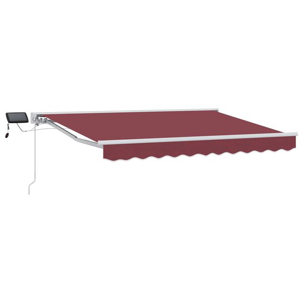 Armazón de toldo manual con LEDs Borgoña y Blanco 35 x 25 m Burdeos White 3,5 x 2,5 m