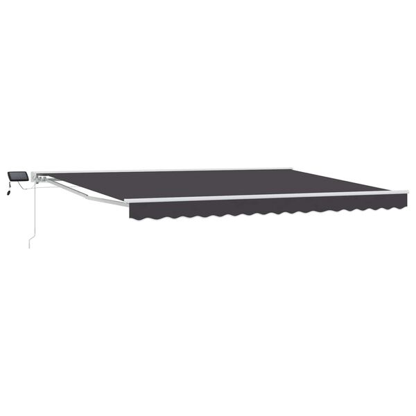 Armazón de toldo manual con LEDs Blanco y Antracita 4 x 35 m Gris antracita White 4 x 3,5 m