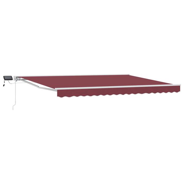 Armazón de toldo manual con LEDs Borgoña y Blanco 45 x 3 m Burdeos White 4,5 x 3 m