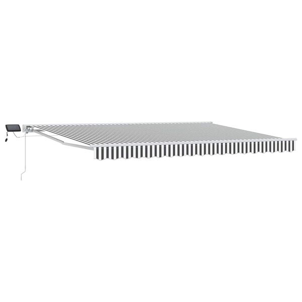 Armazón de toldo manual con LEDs Antracita y 5 x 3 m Antracita y blanco White 5 x 3 m