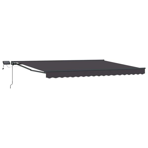 Armazón de toldo manual con LEDs Gris antracita 4 x 2 m Gris antracita Antracita 4 x 2 m