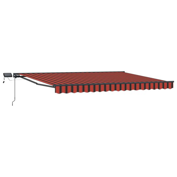 Armazón de toldo manual con LEDs 4 x 3 m Naranja y negro Antracita 4 x 3 m
