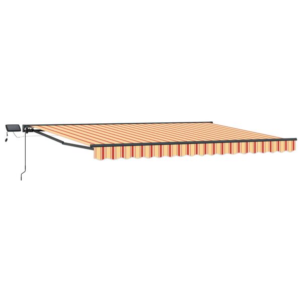Armazón de toldo manual con LEDs 5 x 35 m amarillo y naranja Antracita 5 x 3,5 m