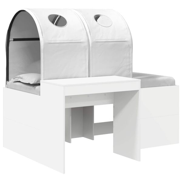Cama con Túnel 4 pcs Roble Artisian y Blanco Blanco