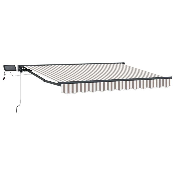 Armazón de toldo manual con LEDs 35 x 25 m Gris claro y Antracita 3,5 x 2,5 m
