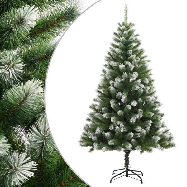 Árbol de Navidad artificial con bisagras y nieve flocada 150 cm Básico 150 cm