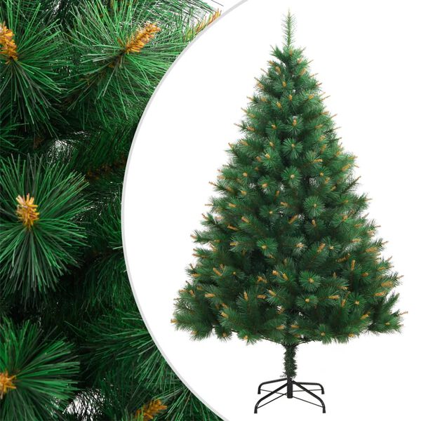Árbol de Navidad artificial con bisagras y soporte 150 cm 356751