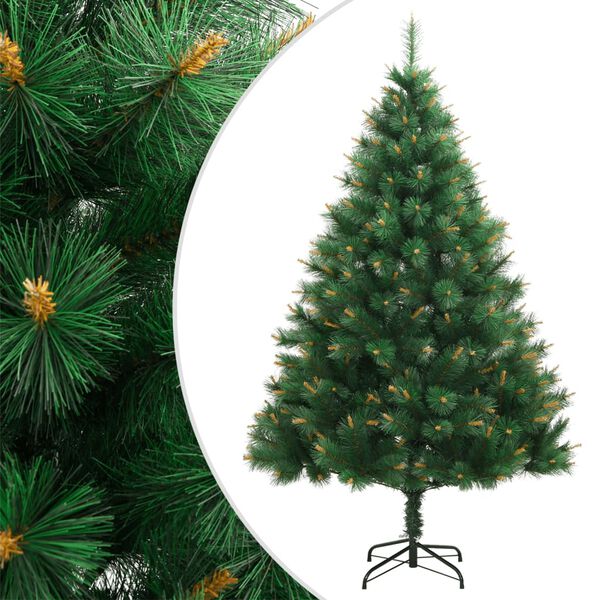 Árbol de Navidad artificial con bisagras y soporte 210 cm 356753