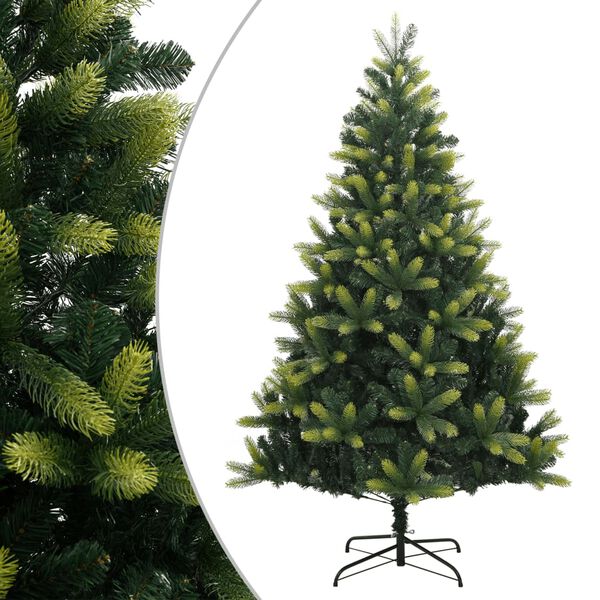 Árbol de Navidad artificial con bisagras y soporte 120 cm Básico 120 cm