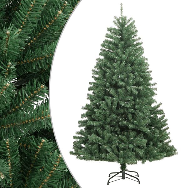 Árbol de Navidad artificial con bisagras y nieve flocada 120 cm