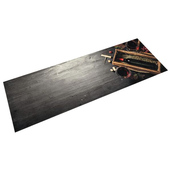 Alfombra de cocina lavable terciopelo botella de vino 60×180 cm botella 60 x 180 cm