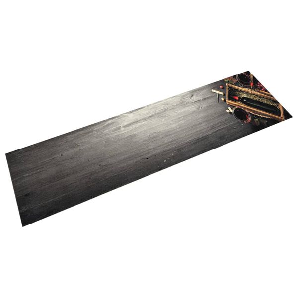 Alfombra de cocina lavable terciopelo botella de vino 60×300 cm botella 60 x 300 cm