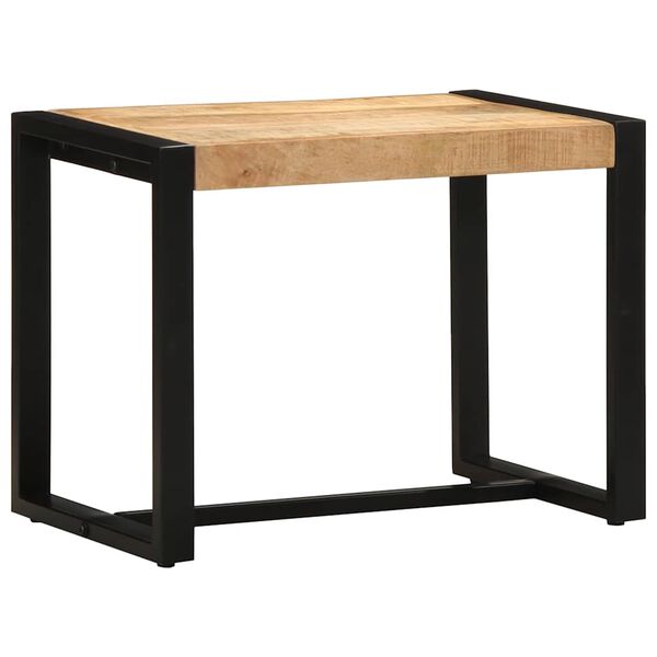 Banco 60x35x45 cm madera maciza de mango rugoso 60 cm madera de mango