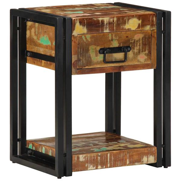 Armario de Noche 2 pcs 40 x 35 x 50 cm Madera sólida recuperada madera maciza reciclada 40 x 35 x 50 cm