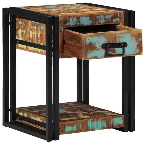 Armario de Noche 40 x 40 x 50 cm Madera sólida recuperada madera maciza reciclada 40 x 40 x 50 cm