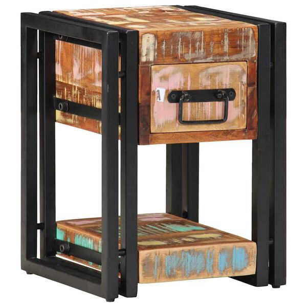 Armario de Noche 2 pcs 30 x 30 x 40 cm Madera sólida recuperada madera maciza reciclada 30 x 30 x 40 cm