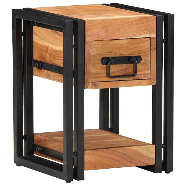 Armario de Noche 2 pcs 30 x 30 x 40 cm Madera de Acacia Sólida madera maciza de acacia 30 x 30 x 40 cm