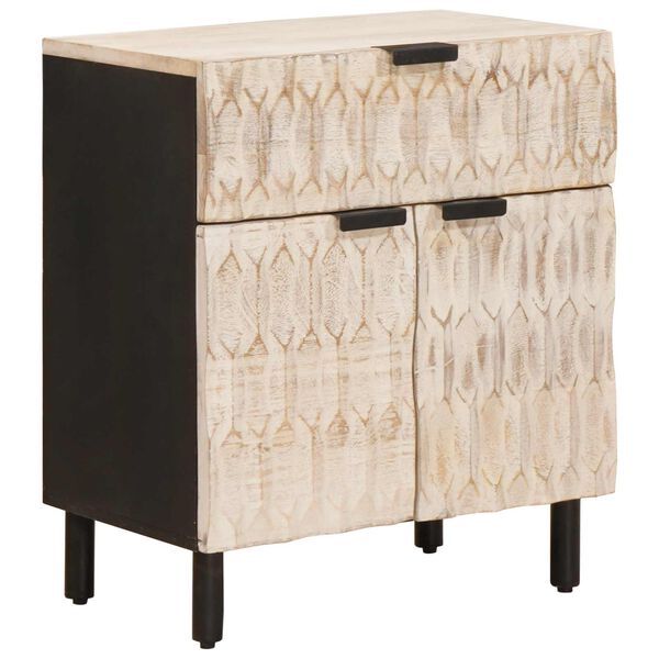 Armario de Noche 50 x 33 x 60 cm Madera de mango maciza Acabado lavado 4017875