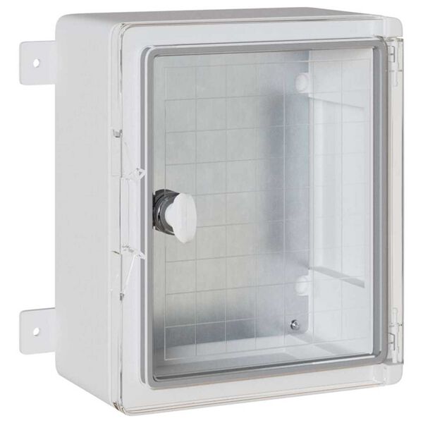 Armario de Control Gris 32 x 13 x 30 cm Plástico ABS Gris con puerta transparente 25 x 13 x 30 cm