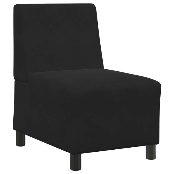 | Unidad de Sofá Modular sin Brazos | Negro 55 x 74 x 82 cm Negro