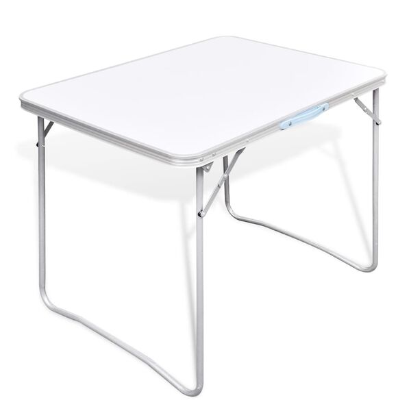 Mesita plegable para camping con estructura de metal 80 x 60 cm