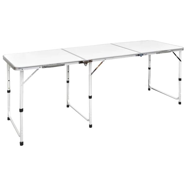 Mesita plegable de aluminio camping 180 x 60 cm 180 x 60 cm Mesa