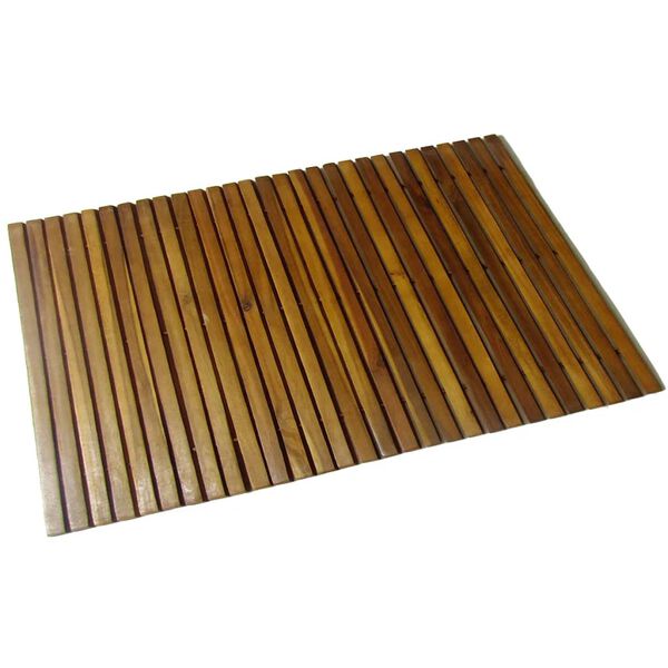 Alfombra de acacia para el baño 80 x 50 cm