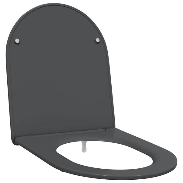 Asiento de WC Antracita 47 x 36 x 34 cm Duroplast Antracita