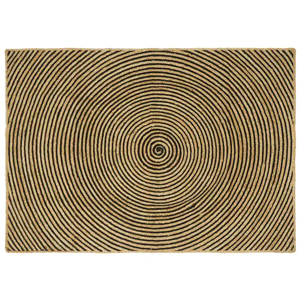 Alfombras de área Negro 120 x 170 cm yute Negro 120 x 170 cm