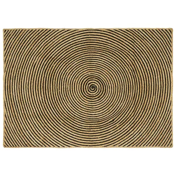 Alfombras de área Negro 140 x 200 cm yute Negro 140 x 200 cm