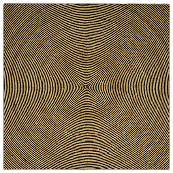 Alfombras de área Negro 200 x 200 cm yute Negro 200 x 200 cm