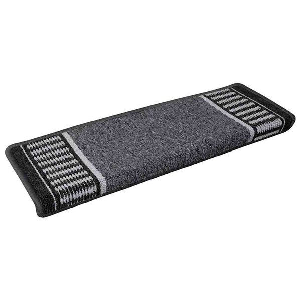 Alfombras autoadhesivas para escaleras 15 pcs Antracita Antracita Rectangular