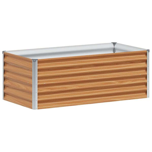 Arriate elevado Marrón Claro 98 x 50 x 36 cm Acero Galvanizado 98 x 50 x 36 cm Acero galvanizado