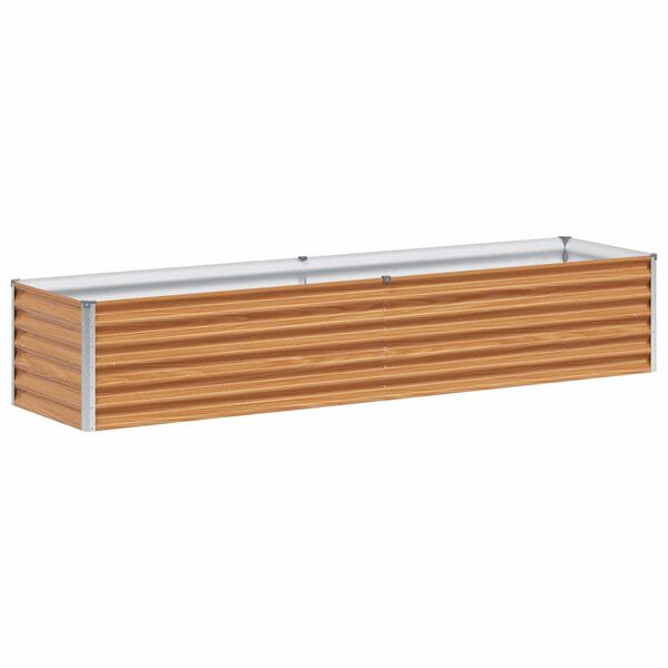 Arriate elevado Marrón Claro 195 x 50 x 36 cm Acero Galvanizado 195 x 50 x 36 cm Acero galvanizado